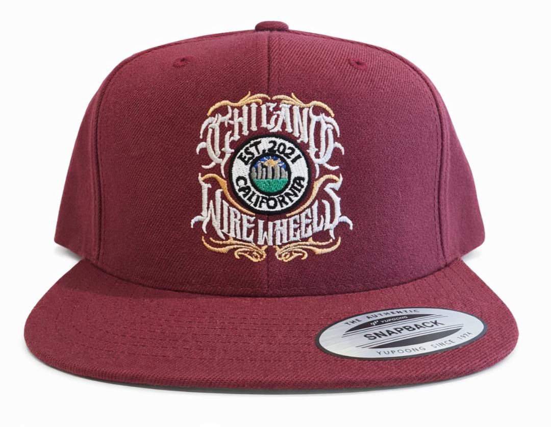 Maroon cap with logo