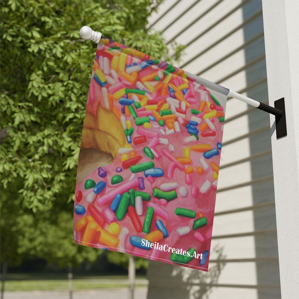 Thumbnail: "She's a Pink Sprinkle Goddess" Outdoor House Banner or Garden Flag