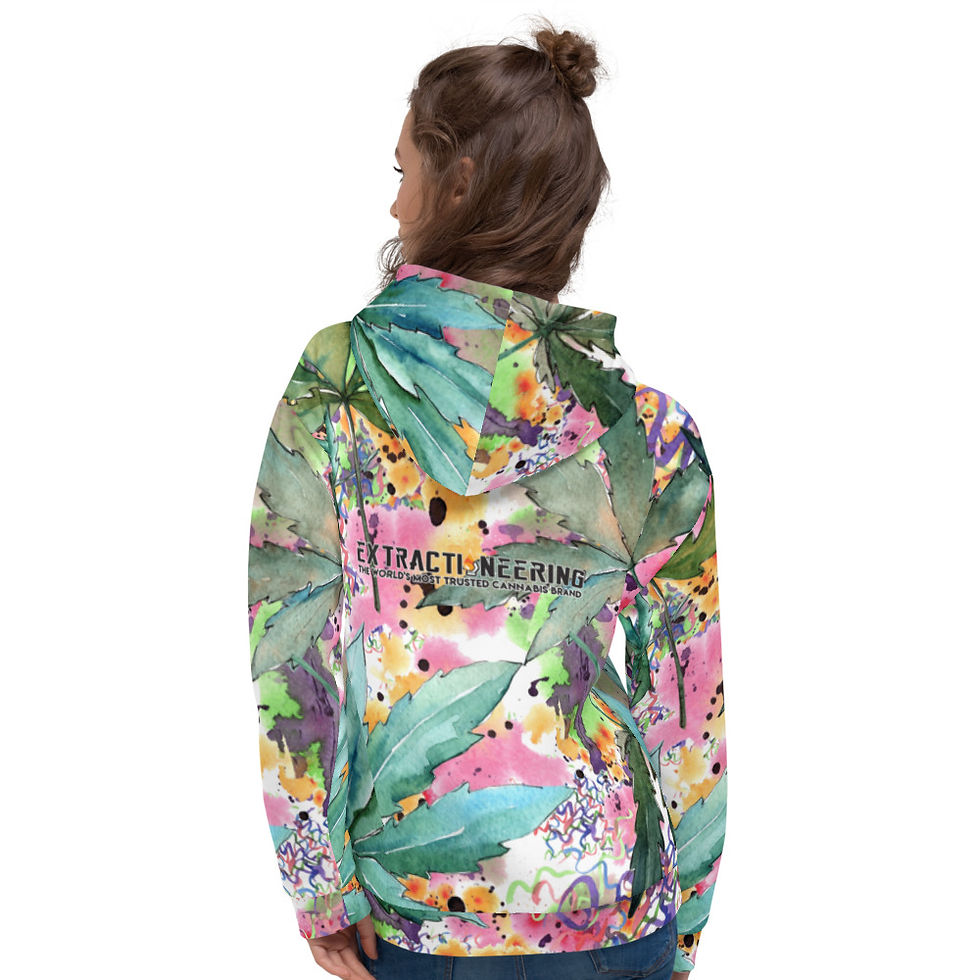 Thumbnail: Unisex Hoodie - Water Colour Cannabis