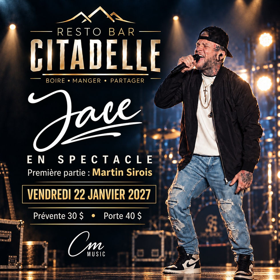 Jace en spectacle – Resto Bar Citadelle, Saint-Honoré-de-Témiscouata