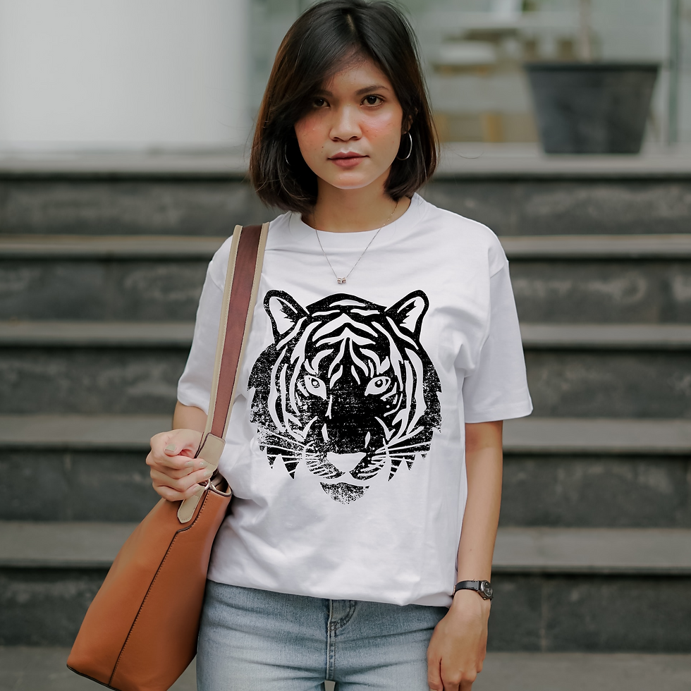 Thumbnail: Large Distressed Tiger | Unisex Jersey Tee