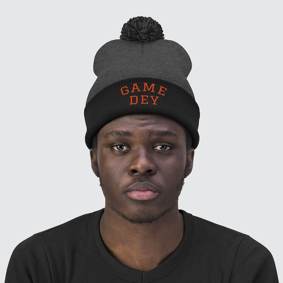 Thumbnail: Embroidered Pom Pom Beanie