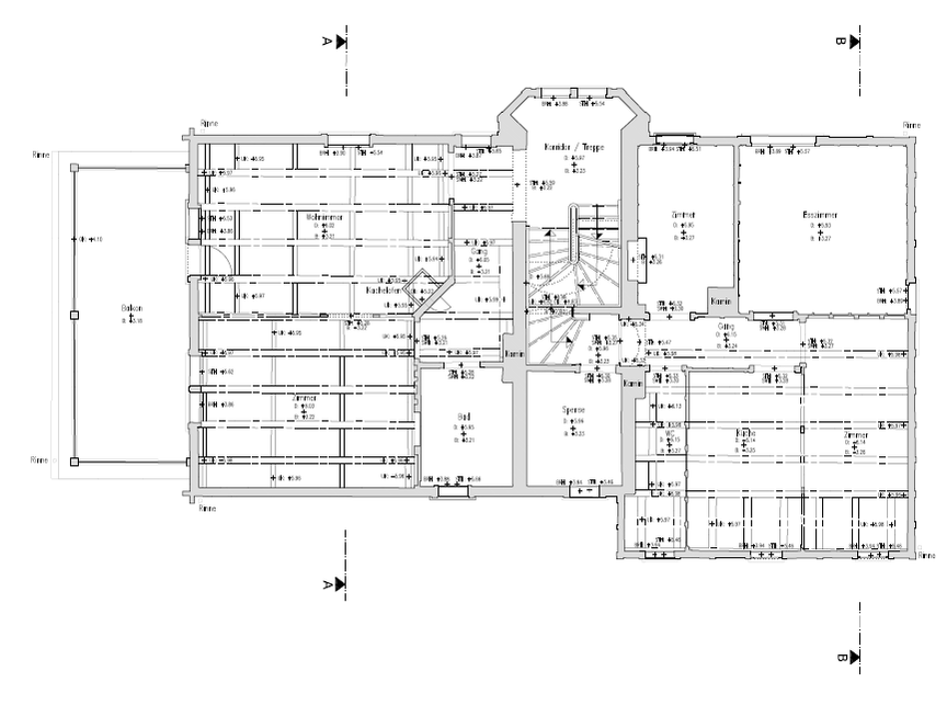 Grundriss, Gebäudevermessung