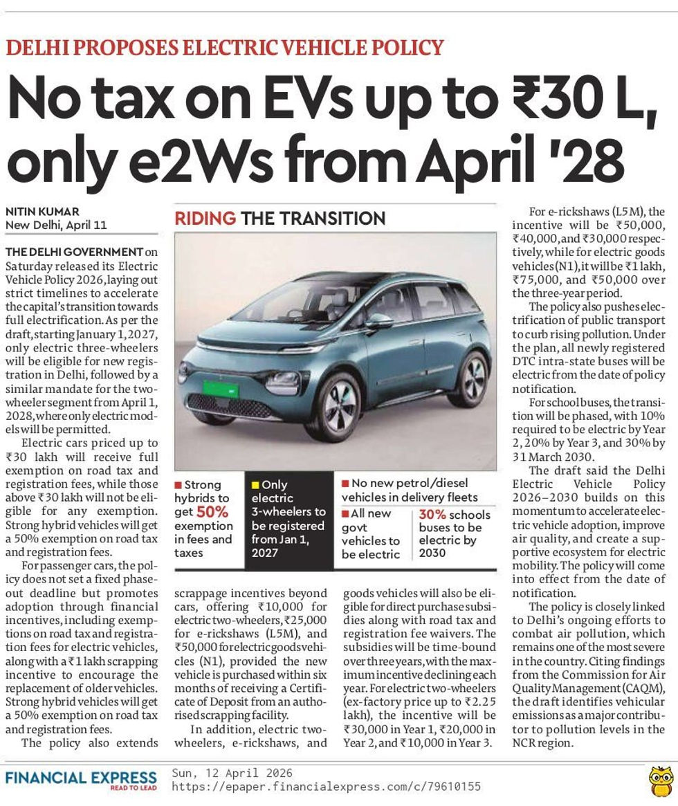 Delhi just changed the EV game with its new EV policy. Let’s break it down.