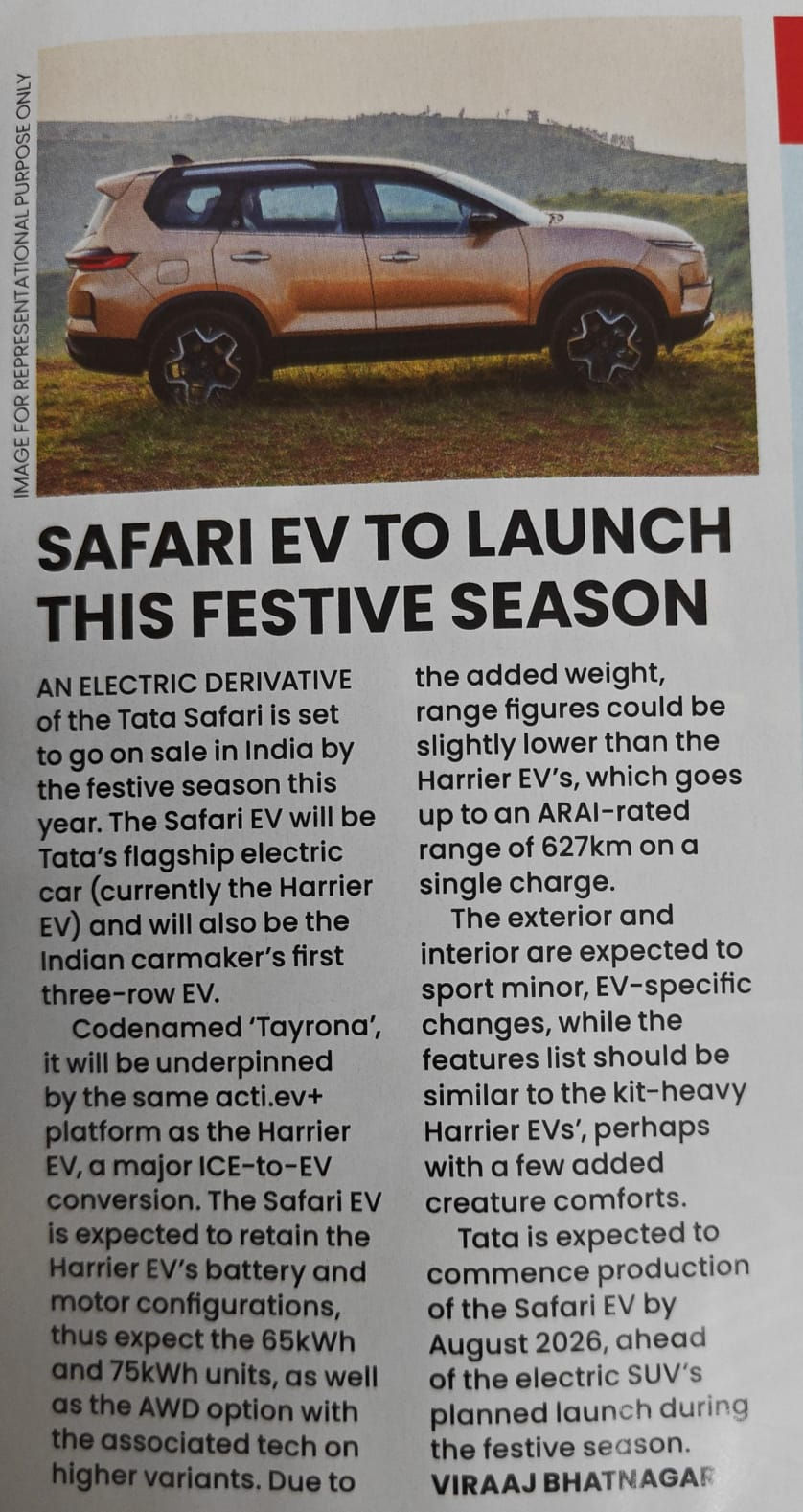 I didn’t expect Tata Safari EV to target 627 km range.