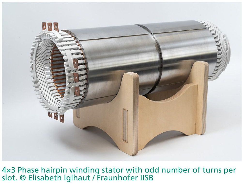 Rectangular Motor Winding 750 kW, 94 kg delivering 8 kW/kg - Hairpin windings are redefining ...