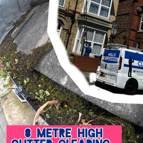 8 Metres High Gutter Clearing