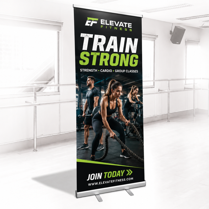 Standard retractable banner stand