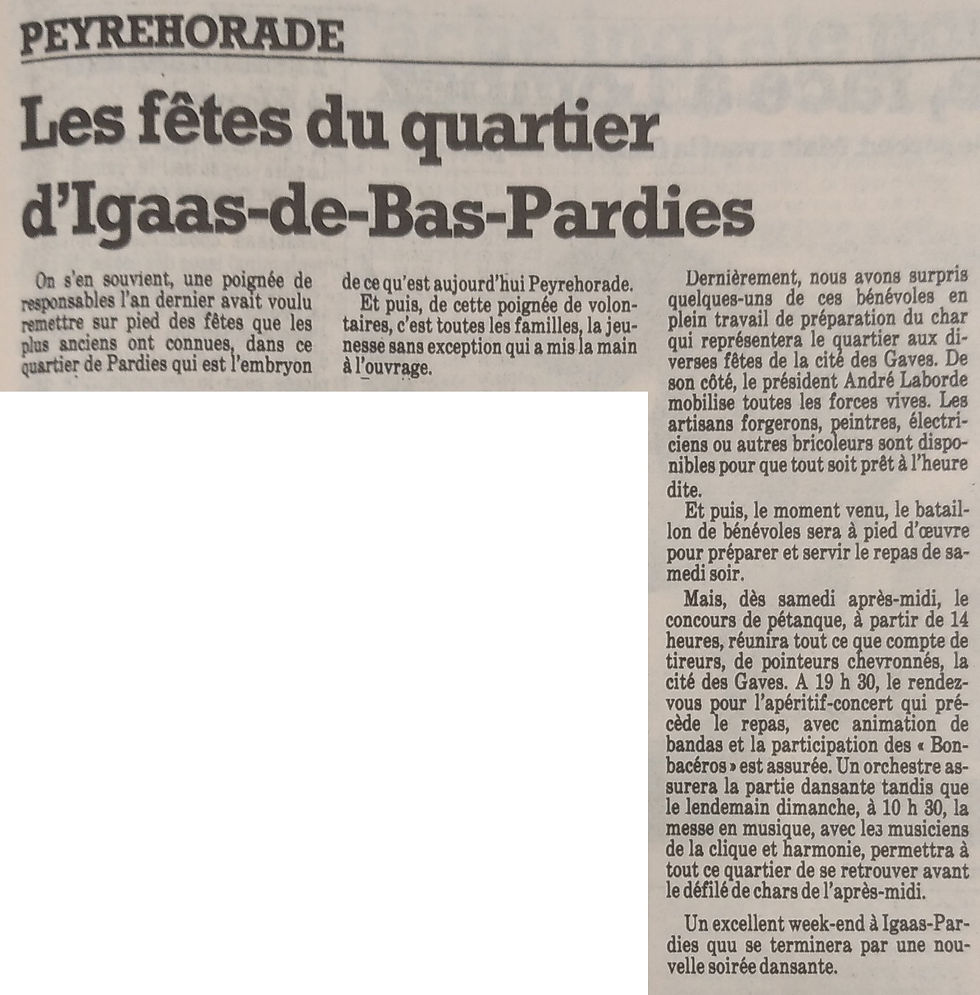 Peyrehorade (Igaas de Bas) 10-5-1985 (SO)