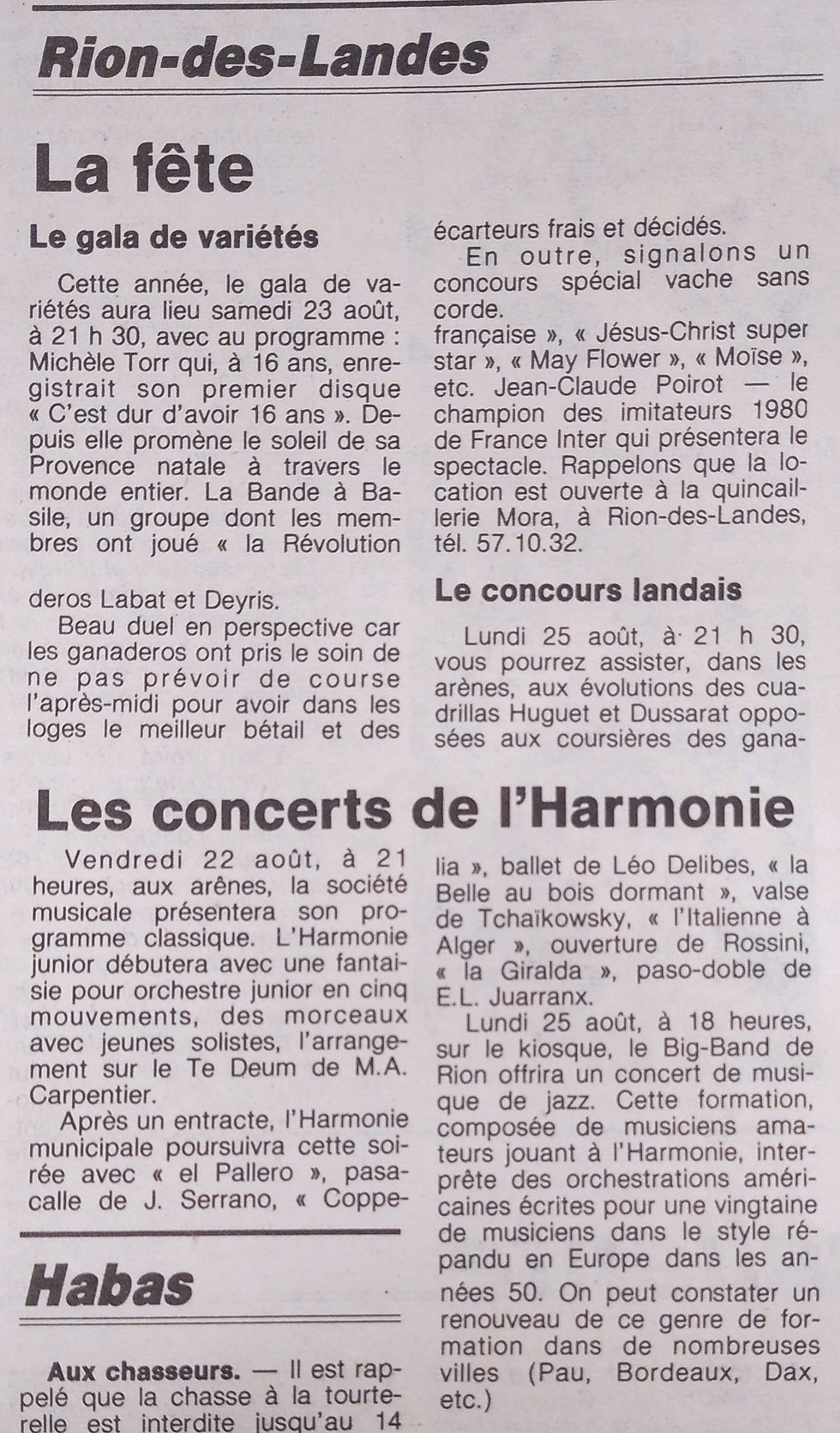 Rion des Landes 20-8-1980 (SO)