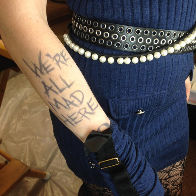 Valorie Curry (with transfer tattoos)