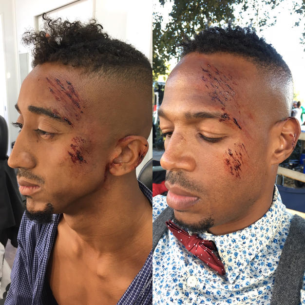 Marlon Wayans and Stunt Double
