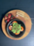 ★ Tiger Prawns with Avocado & Mustard Sauce