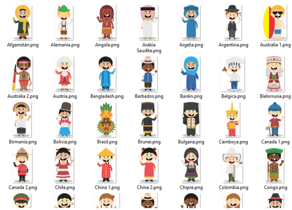 Miniatura: Kit Imprimible 125 Personas Del Mundo Sublimacion Taza