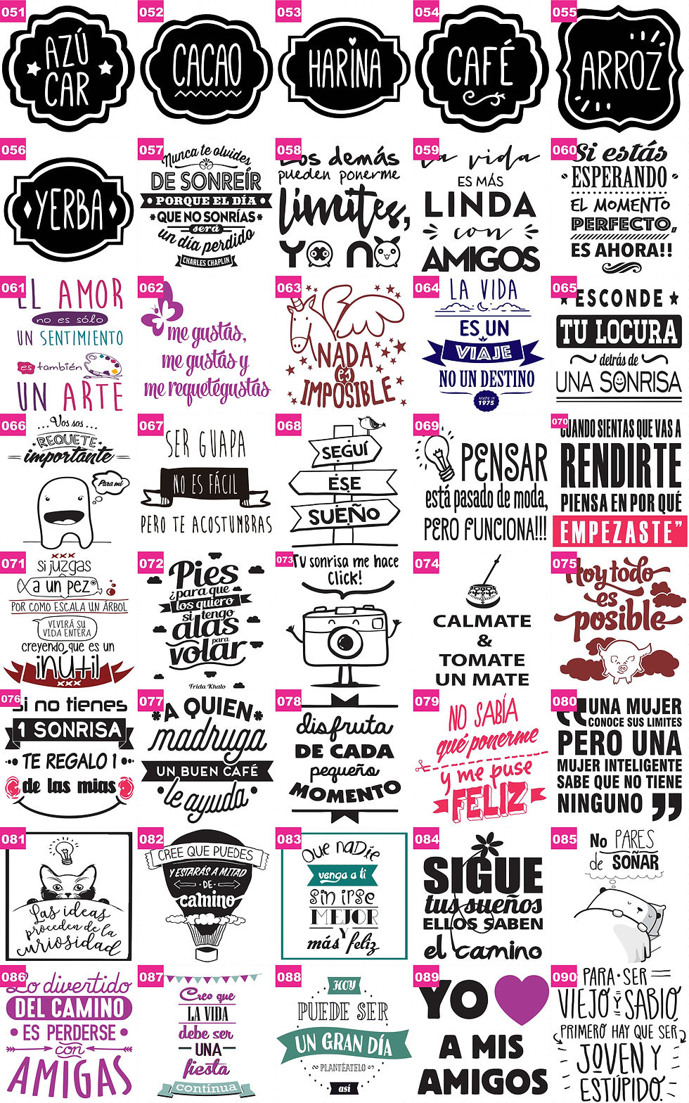 Miniatura: 102 Plantillas Digitales Pack 1 Vectorizadas Frases Motivadoras