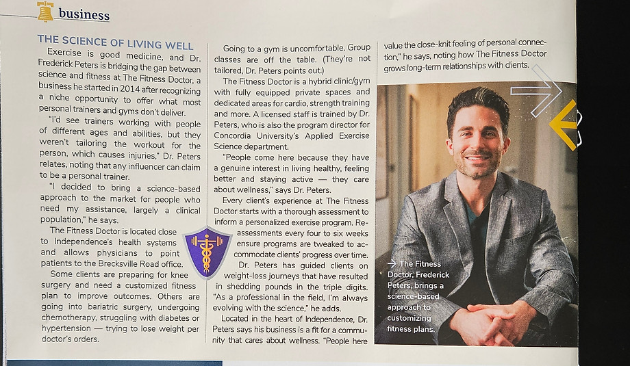 Dr. Fred Peters Independence Magazine