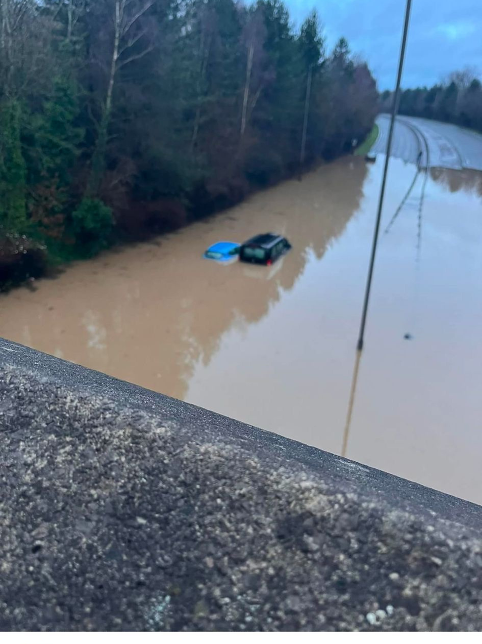 Flooded bypass due to local building

