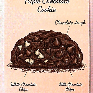 Triple chocolate cookie