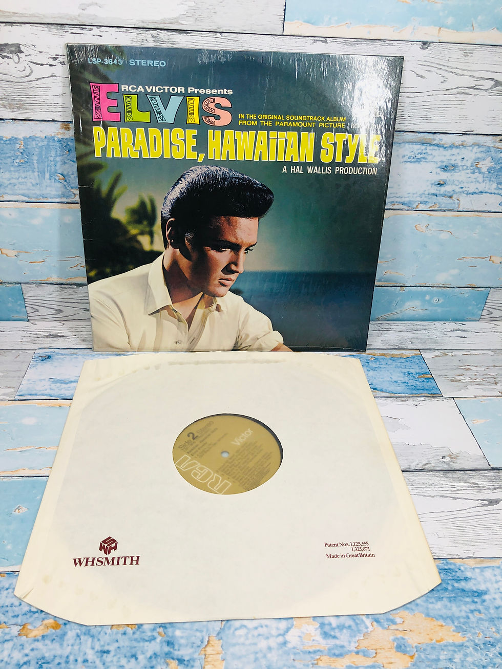 Thumbnail: Elvis presley paradise hawaiian Style Lsp 3643 Canadian Import rare Tan cen 1976
