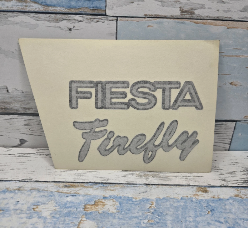 Minijatura: Genuine NOS Ford Fiesta Mk3 Firefly Tailgate Sticker Decal Badge New Old stock