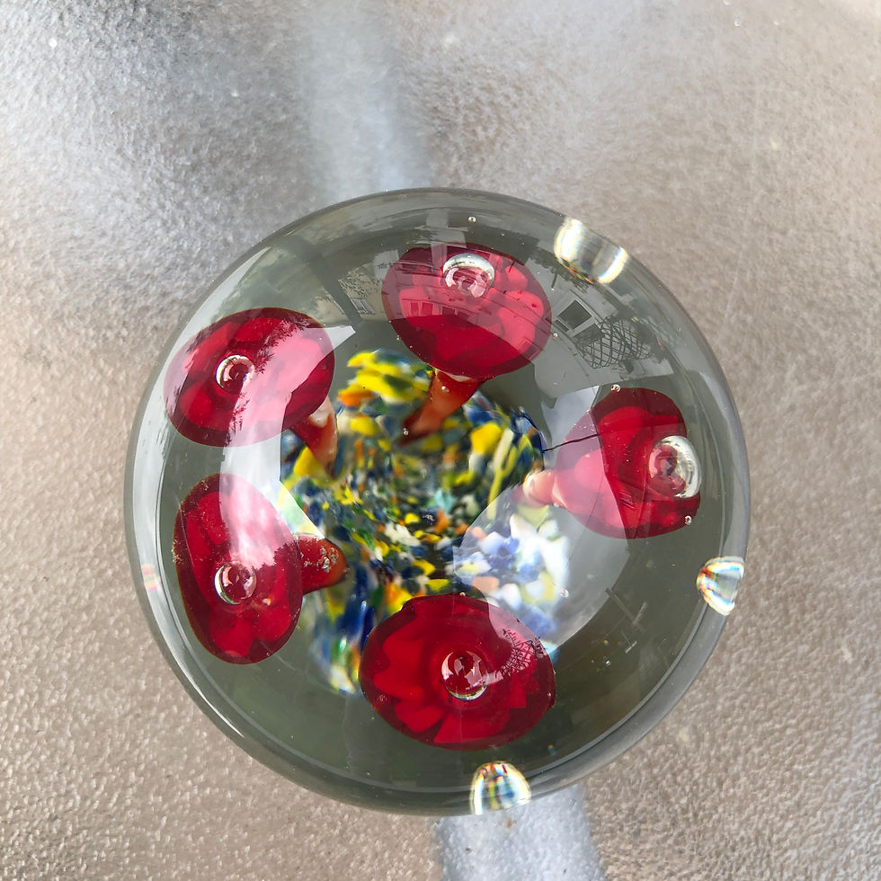 Thumbnail: Decorative Glass Paperweight Bubbles Emerging From A Sea Coral Vintage