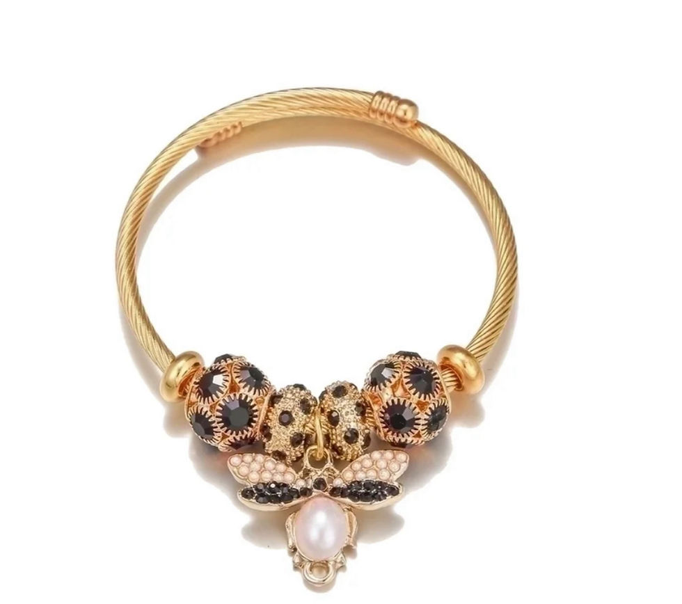 Bracciale “Abeille d’Or” bracciale in acciaio al titano