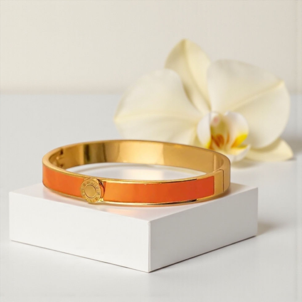 Bracciale Coralia in acciaio inossidabile placcato oro.