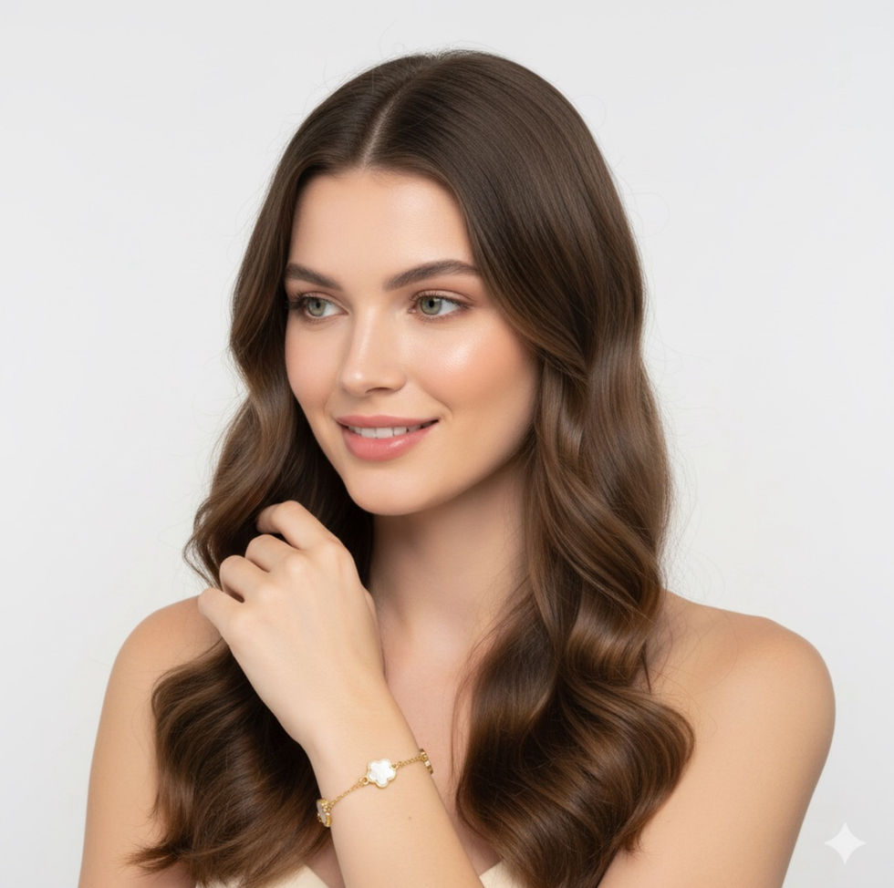 Bracciale "Harmonie" in acciaio inossidabile e madreperla