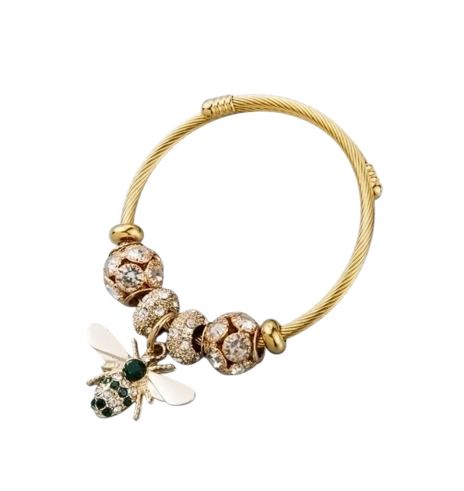 Bracciale “Luce dell’Alveare Bracciale in acciaio inossidabile dorato