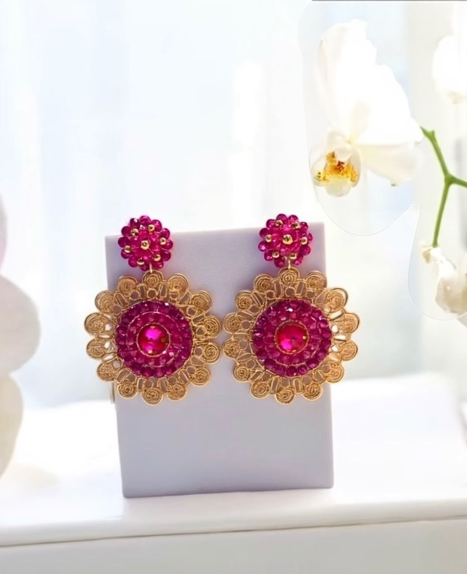 Orecchini Incanto In Rame con finitura dorata di alta qualità