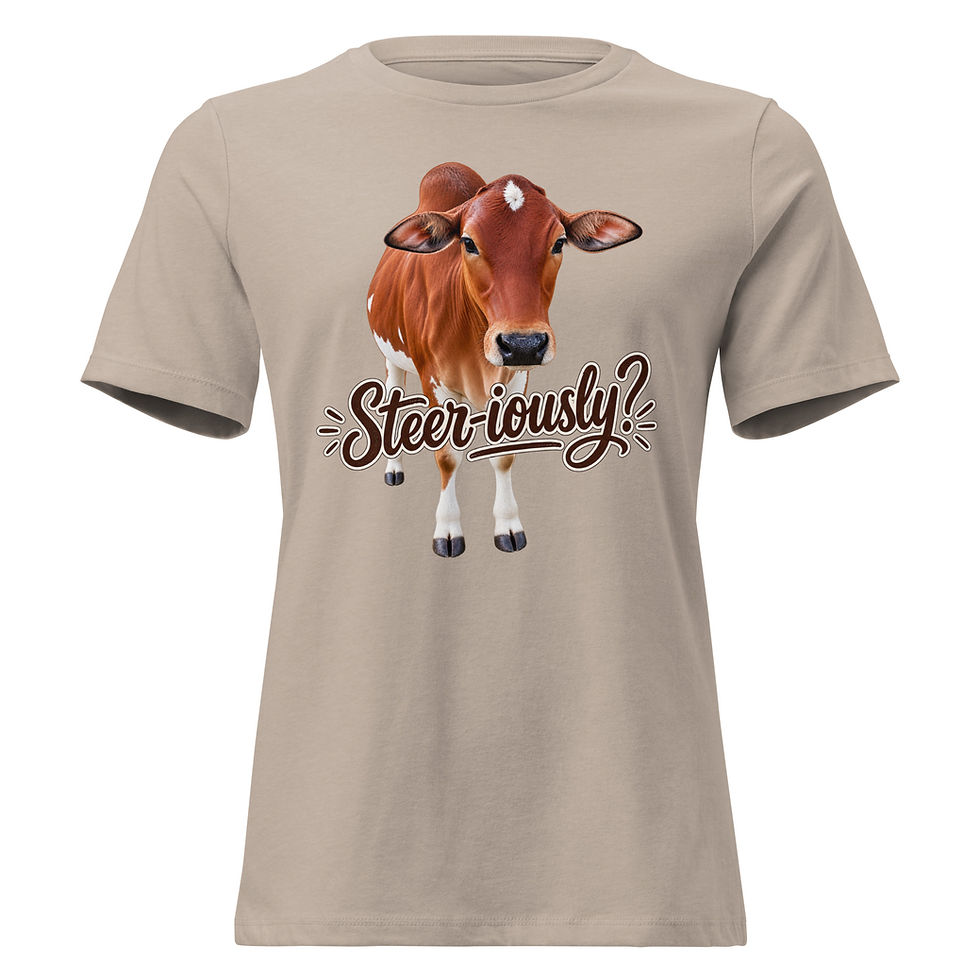 Thumbnail: Steer-iously - Women's Relaxed T-Shirt