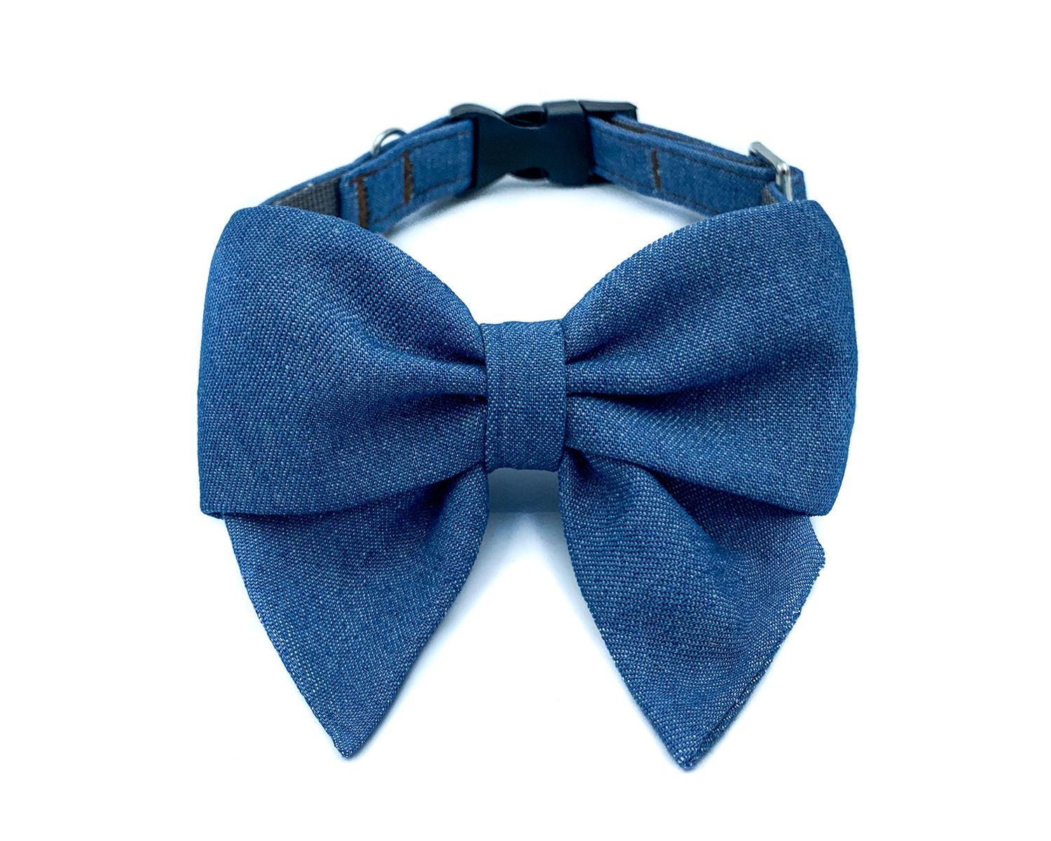 Denim Blair Bow Collar