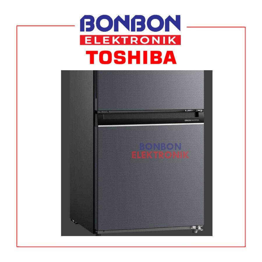 Thumbnail: Toshiba Kulkas 2 Pintu Bottom Freezer GR-RB410WE-PMF / GRRB410WE 325L