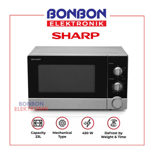 Sharp Microwave R21-DO(S) 23L Silver / R 21D0 450 WATT | Bonbon Elektronik