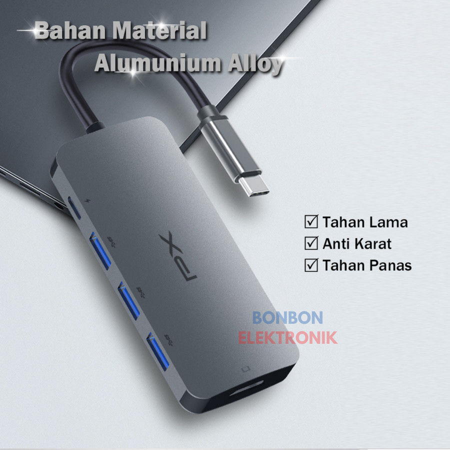 Thumbnail: PX UCH15 Converter Hub Adapter 5 in 1 4K USB Type C 3.1 USB HDMI UCH15