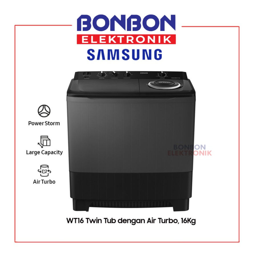 Samsung Mesin Cuci 2 Tabung 16kg WT16B5240BA/SE / WT16B5240BA WT16