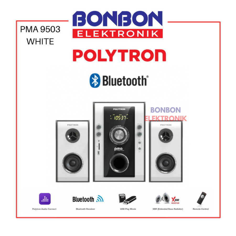 Thumbnail: Polytron Speaker PMA 9503 Karaoke Remote Bluetooth USB
