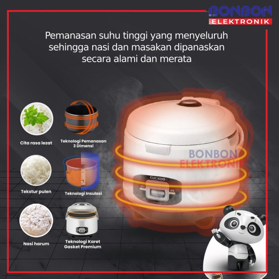 Thumbnail: CUCKOO Rice Cooker Mechanical CR-1055/BK 1.8L No.1 in Korea 1055BK