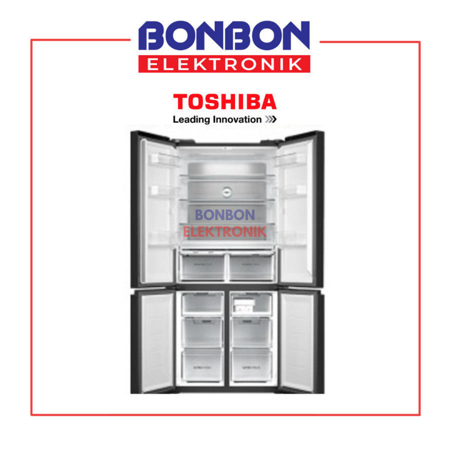 Thumbnail: Toshiba Kulkas Side By Side GR-RF610WE-PMF Multidoor Dual Inverter
