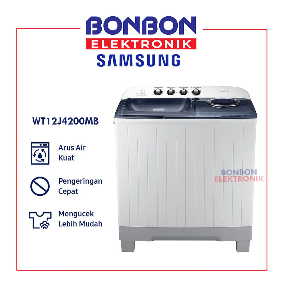 Samsung Mesin Cuci 2 Tabung 12kg WT12J4200MB Dynamic Pulsator 12 kg