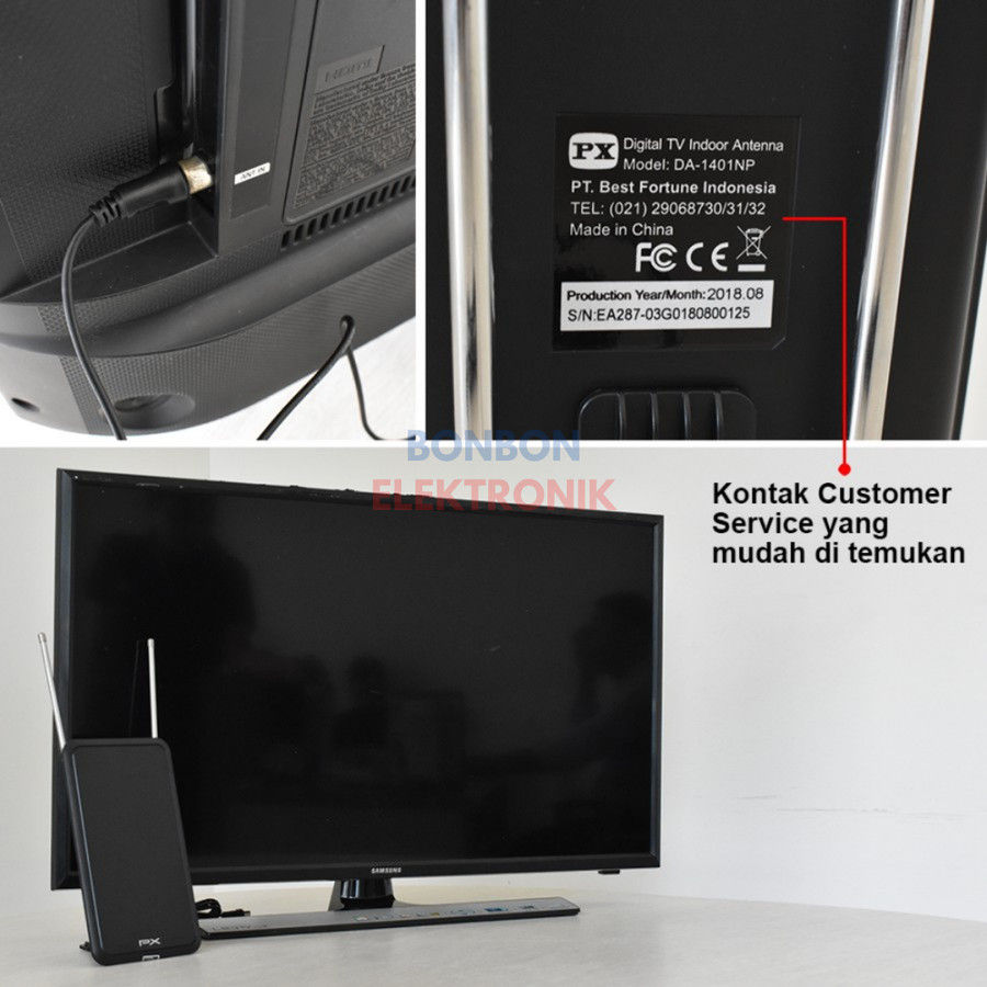 Thumbnail: PX Antena TV Antena Indoor Digital Analog DA-1401NP / DA1401NP