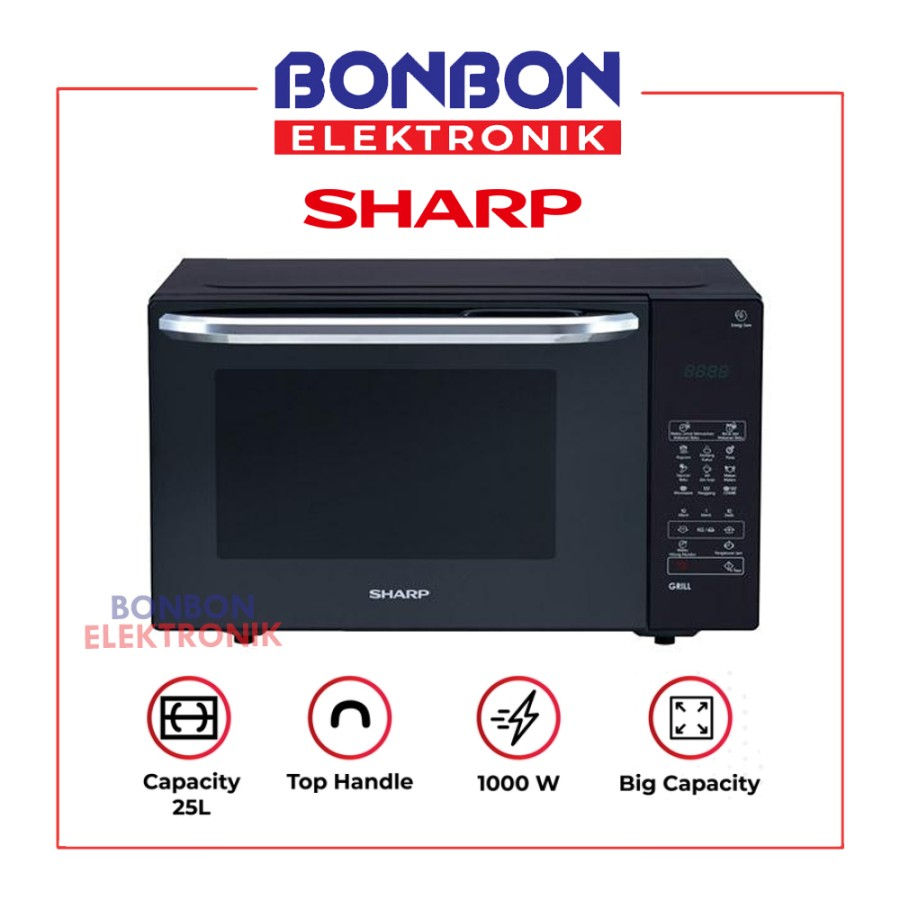 Sharp Microwave Grill Oven 25L R 735 MT (K) / R735MTK / R 735MT Hitam