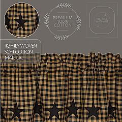 Thumbnail: Black Star Scalloped Prairie Long Panel Set of 2 84x36x18