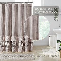 Thumbnail: Florette Ruffled Shower Curtain 72x72