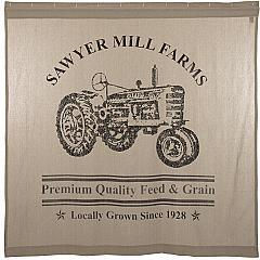 Thumbnail: Sawyer Mill Charcoal Tractor Shower Curtain 72x72