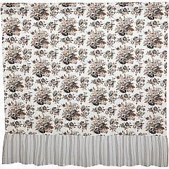 Thumbnail: Annie Portabella Floral Ruffled Shower Curtain 72x72