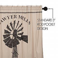 Thumbnail: Sawyer Mill Charcoal Windmill Shower Curtain 72x72