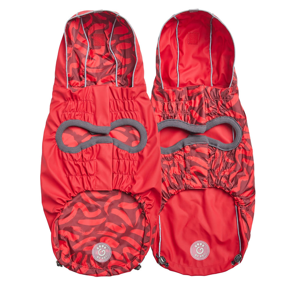 Küçük resim: Reversible Elasto-Fit Raincoat - Red/Red