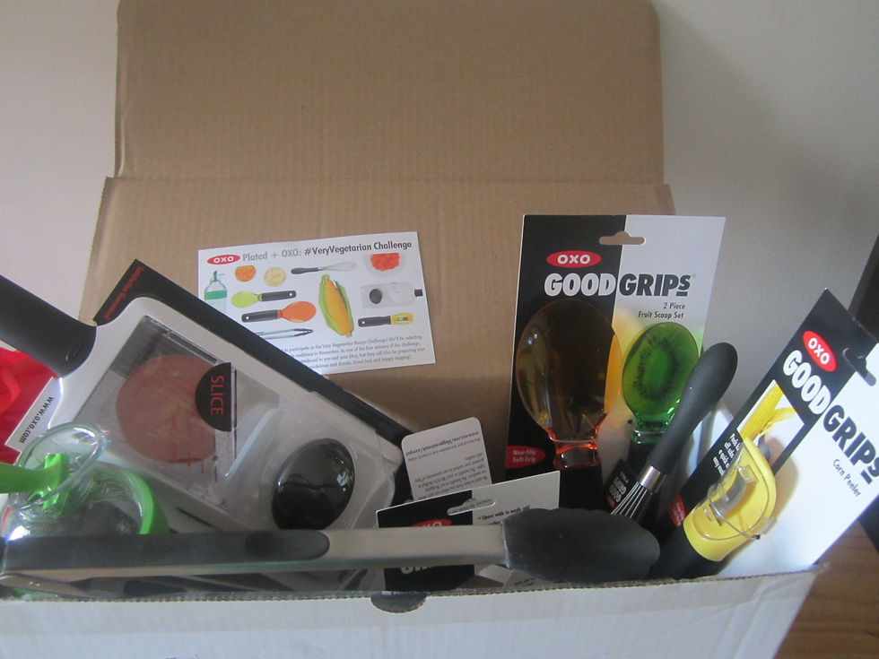 Box of Oxo kitchen tools