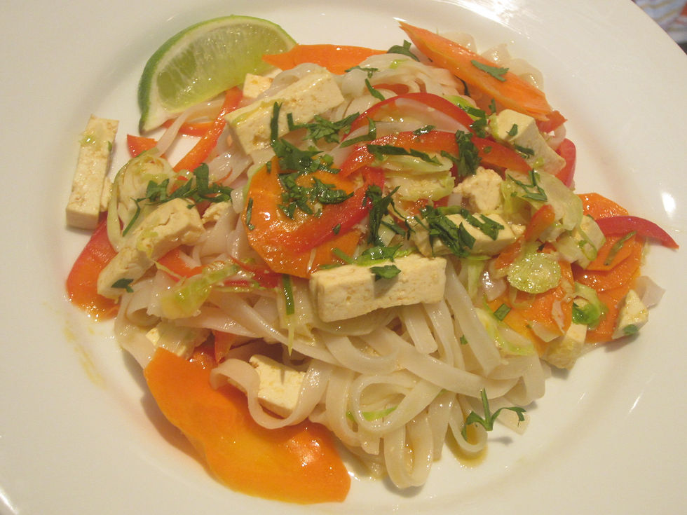 Vegetable and Tofu with Rice Noodles